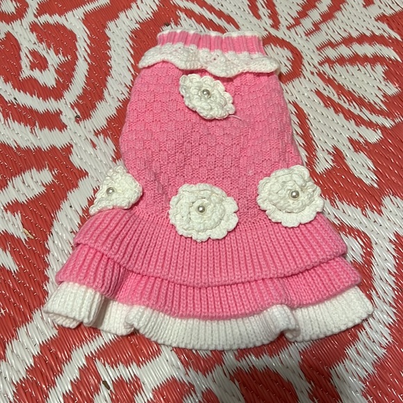 NWT Dog Cat Sweater Dress Cable knot Pullover Size 2 - Picture 4 of 8